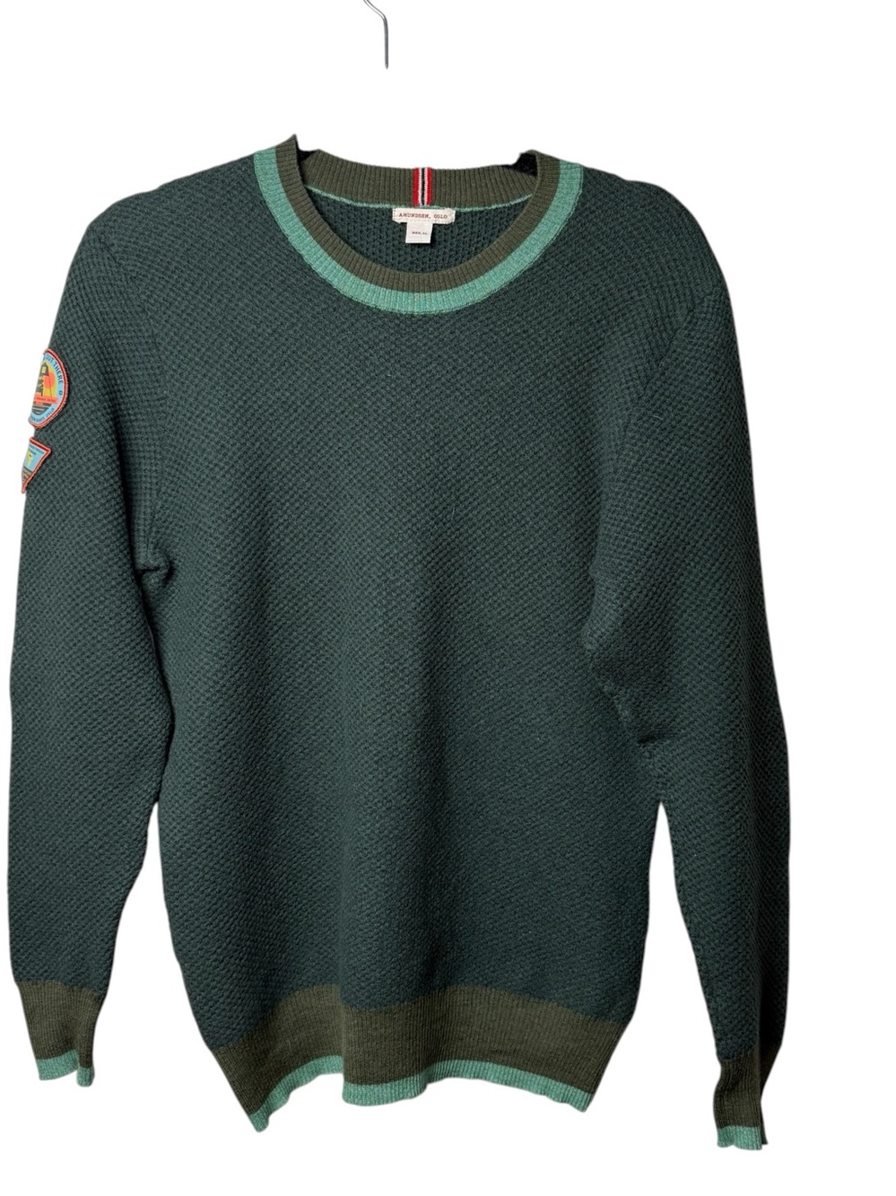 Amundsen Sports Peak Crewneck Sweater Merino Wool & Ctn Knitted Norway Oslo READ